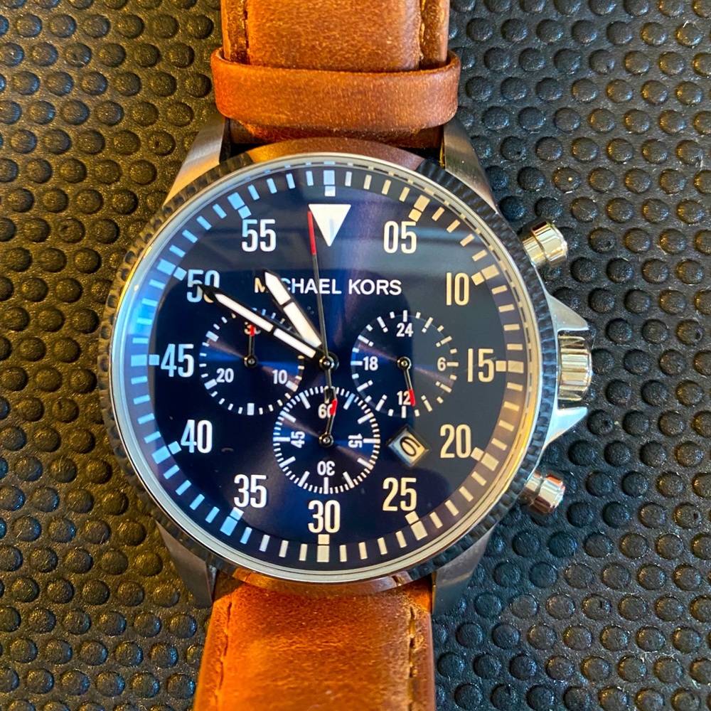 Michael Kors Men’s gage chronograph leather watch - Mk-8362